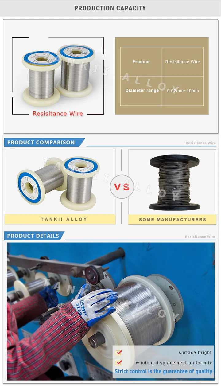 تانكي NiCr 80/20 Nichrome سلك مسطح للمقاومة 1